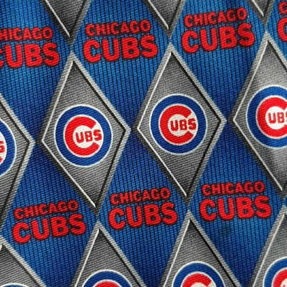 Chicago Cubs Baseball MLB Silk Tie - Picture 2 of 7